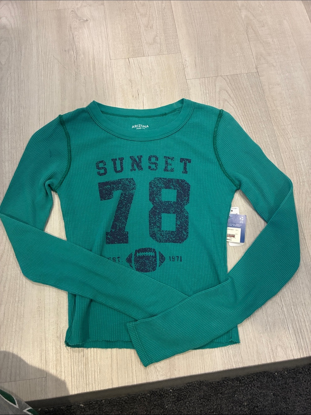 Arizona Jean Company Teal Thermal 'Sunset 78' Long Sleeve Tee
